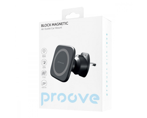 Автомобільний тримач Proove Block Magnetic Air Outlet Car Mount black