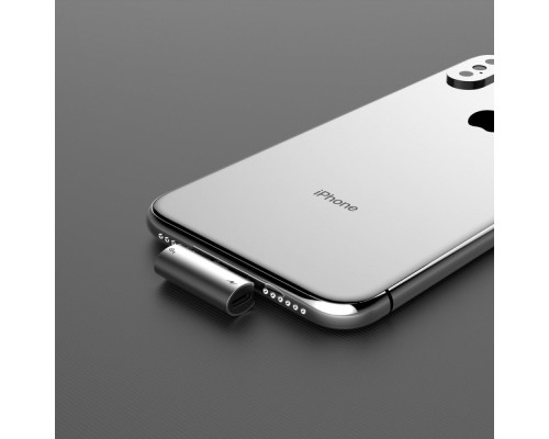 Перехідник AUX Baseus L46 Lightning to Lightning + Lightning blue