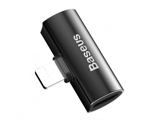 Перехідник AUX Baseus L46 Lightning to Lightning + Lightning blue