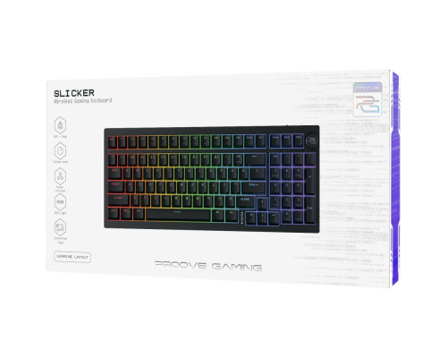Бездротова клавіатура Proove Gaming Slicker (Ukraine Layout) white 2003000155105 6901111652505
