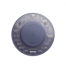 Бездротовий ЗП Baseus Simple 2 15W + Кабель Type-C To Type-C 24W (1m) purple