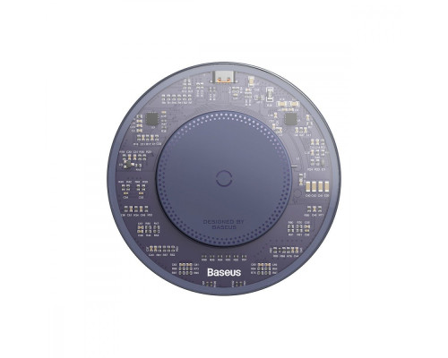 Бездротовий ЗП Baseus Simple 2 15W + Кабель Type-C To Type-C 24W (1m) purple
