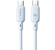 Кабель Baseus Silky Series Fast Charging Type-C to Type-C 100W (1m) blue 2003000229301 6932172668877