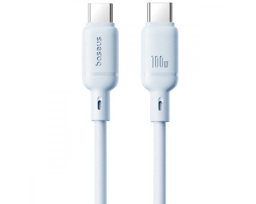 Кабель Baseus Silky Series Fast Charging Type-C to Type-C 100W (1m) blue 2003000229301 6932172668877