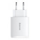 МЗП Baseus Compact Quick Charger 30W QC+ PD (1Type-C + 2USB) white