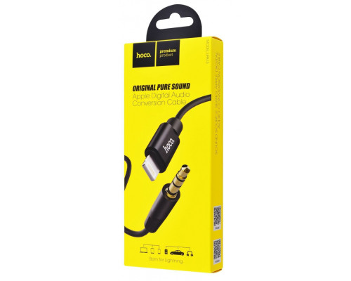 Кабель AUX Hoco UPA13 Lightning to 3.5mm Jack (1m) black