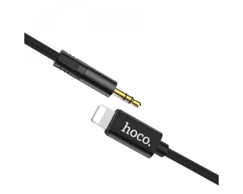 Кабель AUX Hoco UPA13 Lightning to 3.5mm Jack (1m) black