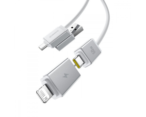 Кабель Baseus Versatile Two-for-Two Fast Charging Cable USB+Type-C to Type-C+Lightning 60W 2m black 2003000231205 6932172684686