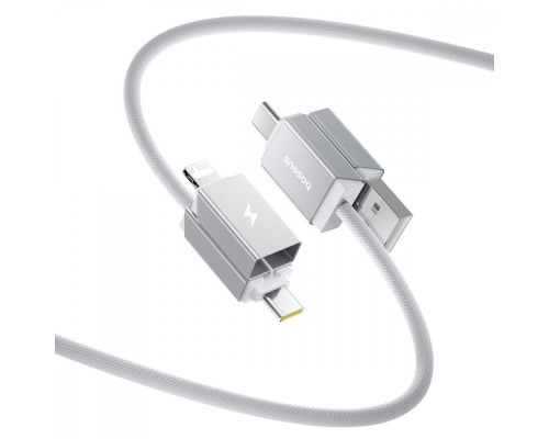 Кабель Baseus Versatile Two-for-Two Fast Charging Cable USB+Type-C to Type-C+Lightning 60W 2m black 2003000231205 6932172684686