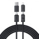 Кабель Baseus Versatile Two-for-Two Fast Charging Cable USB+Type-C to Type-C+Lightning 60W 2m black 2003000231205 6932172684686