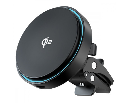 Автомобільний тримач з Бездротовим ЗП Proove Light Circle Qi2 15W metal gray 2003000206203 6901115203826