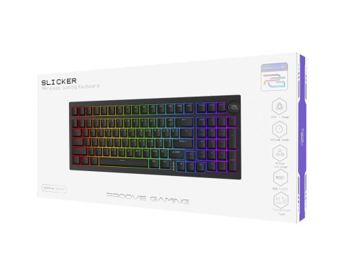 Бездротова клавіатура Proove Gaming Slicker (Ukraine Layout) black 2003000155099 6901111370386
