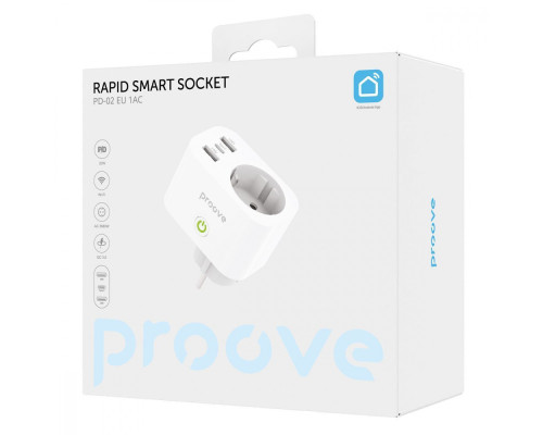 Розумна розетка Proove Rapid Smart Socket PD-02 EU 1AC white 2001001823429 6901114826224
