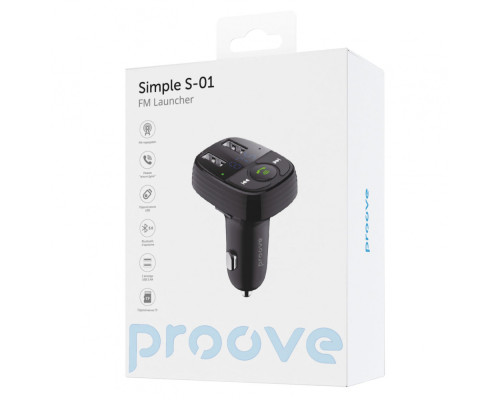 АЗП Proove FM Launcher Simple S-01 2USB black