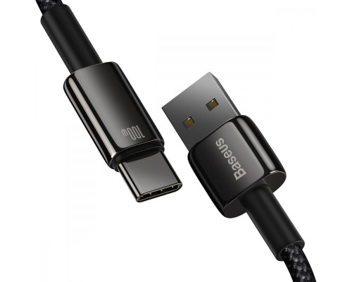 Кабель Baseus Tungsten Gold Fast Charging Data Type-C 100W (1m) black 2001000810949 6932172618087