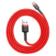 Кабель Baseus Cafule Micro USB 2.4A (1m) red