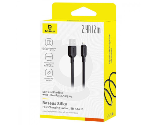 Кабель Baseus Silky Series Fast Charging Lightning 2.4A (2m) white 2003000230772 6932172668785