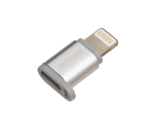 Перехідник Remax RA-USB2 Visual Micro / Lightning Колір Сталевий