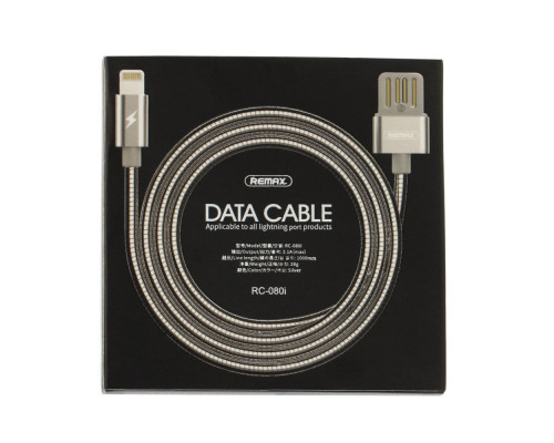 Кабель USB Remax RC-080i Silver Serpent Lightning Колір Чорний 6954851276203