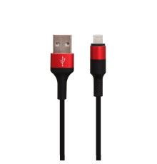 Кабель USB Hoco X26 Xpress Charging Lightning Колір Чорно-Червоний 6957531080190