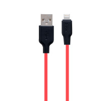 Кабель USB Hoco X21 Plus Silicone Lightning Колір Чорно-Червоний 6931474711823