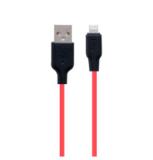 Кабель USB Hoco X21 Plus Silicone Lightning Колір Чорно-Червоний 6931474711823