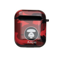 Футляр для Навушників Airpods 1/2 Glossy Brand Колір 12, Aape red 2020000141587