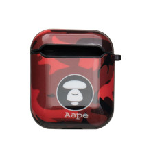 Футляр для Навушників Airpods 1/2 Glossy Brand Колір 12, Aape red 2020000141587