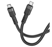 Кабель USB Hoco U110 60W Type-C to Type-C 1.2m Колір Чорний 6931474770622