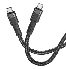 Кабель USB Hoco U110 60W Type-C to Type-C 1.2m Колір Чорний 6931474770622