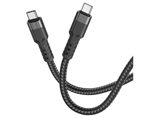 Кабель USB Hoco U110 60W Type-C to Type-C 1.2m Колір Чорний 6931474770622