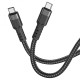 Кабель USB Hoco U110 60W Type-C to Type-C 1.2m Колір Чорний