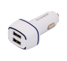 Автомобільний Зарядний Пристрій Borofone BZ14 Lightning 2USB2.4A Колір Бiлий 6931474735935