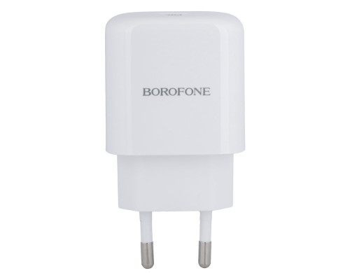 Мережевий Зарядний Пристрій Borofone BN3 Premium PD 20W Type-C to Lightning QC3.0 Колір Бiлий