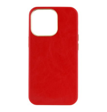 Чохол Leather Case Gold Buttons для iPhone 13 Pro Колір Red 2020000262695