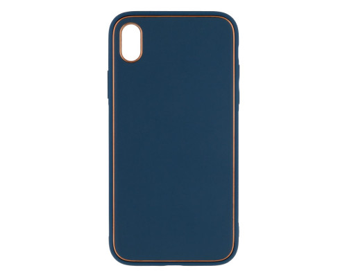 Чохол Leather Gold with Frame without Logo для iPhone Xr Колір 14, Navy Blue 2020000265061