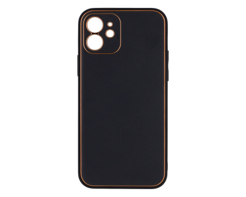 Чохол Leather Gold with Frame without Logo для iPhone 12 Колір 11, Navy Green