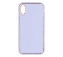 Чохол Leather Gold with Frame without Logo для iPhone X/Xs Колір 15, Lilac 2020000264934