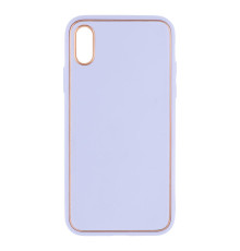 Чохол Leather Gold with Frame without Logo для iPhone X/Xs Колір Lilac 2020000264934