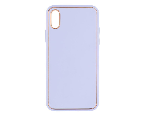 Чохол Leather Gold with Frame without Logo для iPhone X/Xs Колір 15, Lilac 2020000264934