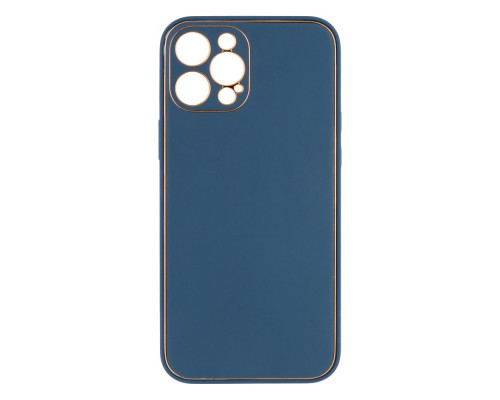 Чохол Leather Gold with Frame without Logo для iPhone 12 Pro Max Колір 14, Navy Blue 2020000264194