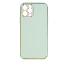 Чохол Leather Gold with Frame without Logo для iPhone 12 Pro Колір 6, Mint 2020000264385