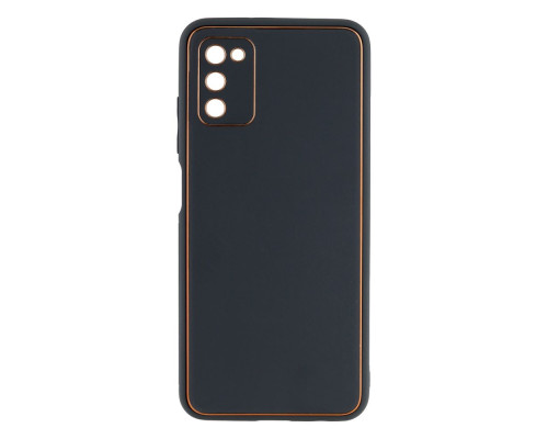 Чохол Leather Gold with Frame without Logo для Samsung A02s Колір 10, Gray