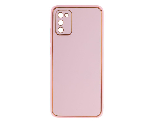 Чохол Leather Gold with Frame without Logo для Samsung A02s Колір 10, Gray