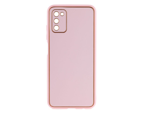 Чохол Leather Gold with Frame without Logo для Samsung A03s 4G Колір 1, Red