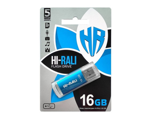 USB флеш-накопичувач Hi-Rali Rocket 16gb Колір Синій