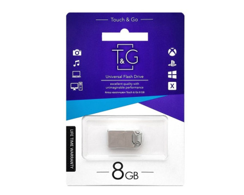 USB флеш-накопичувач T&G 8gb Metal 110 Колір Сталевий