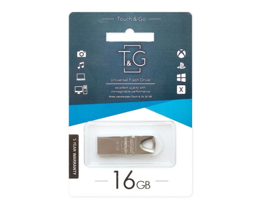 USB флеш-накопичувач T&G 16gb Metal 117 Колір Сталевий