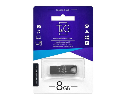 USB флеш-накопичувач T&G 8gb Metal 117 Колір Сталевий