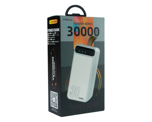 Універсальна Мобільна Батарея Power Bank Remax Proda PD-P96 Leading series 30000 mAh Колір Білий